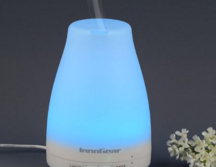InnoGear®_100ml_Aromatherapy_Essential_Oil_Diffuser_Portable_Ultrasonic_Cool_Mist_Aroma_Humidifier_with_Color_LED_Lights_Changing_and_Waterless_Auto_S
